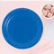 24 Count Blue Solid Color Round Dessert Plates 7 Inch for Birthday Snacks